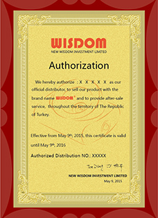 WISDOM distributor authorization in English