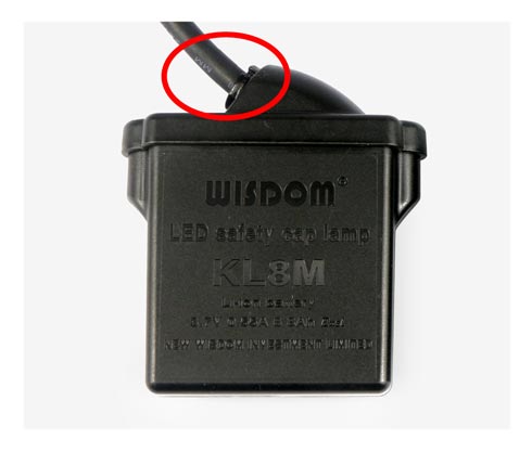 The WISDOM authentic: Battery box lead without rubber sheath