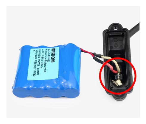 The WISDOM authentic: with tensile limit device in the battery box