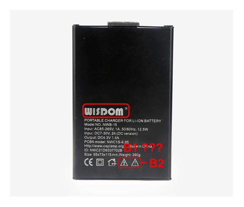 O falsificado: O pacote de bateria sem logotipo simples mostram apenas digitando informações