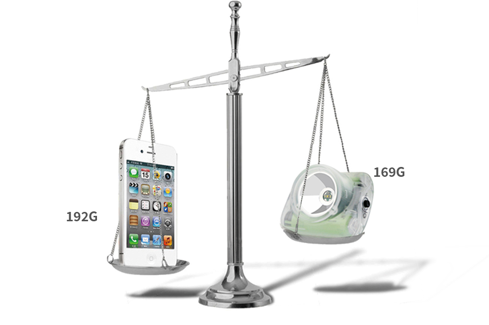 Lighter than iPhone 4S. Models Lamp 3C and 3D just weigh 125g each!!!