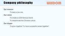 WISDOM Slide: Company Philosophy